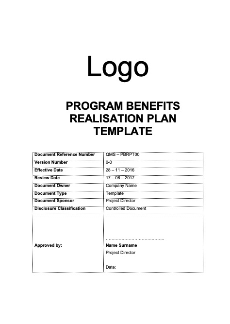 Programme Audit Plan Template Rev 0-0